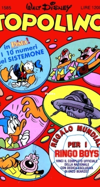 Topolino 1585 - Mondadori 1986 - Italian