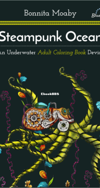 Adult Coloring Book - Steampunk Ocean - Blue Star - English